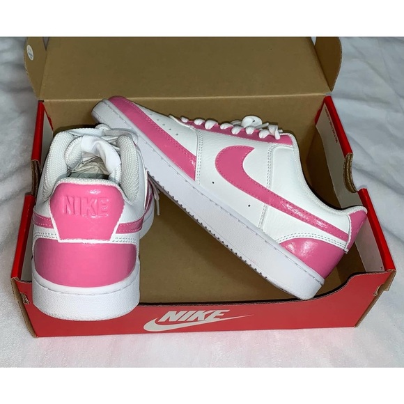 Nike Court Vision Low Patent Pink Custom - Picture 2 of 2